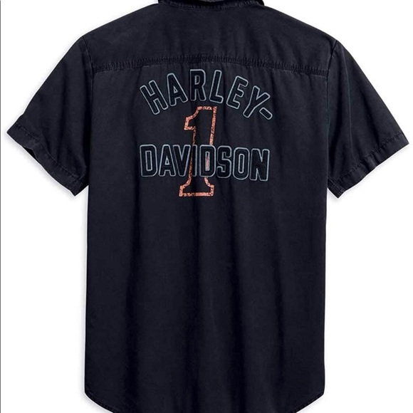 Harley Davidson #1 racing logo shirt - Picture 2 of 3